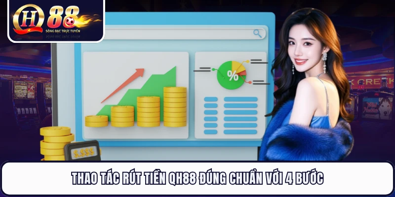Thao tác rút tiền QH88 đúng chuẩn với 4 bước